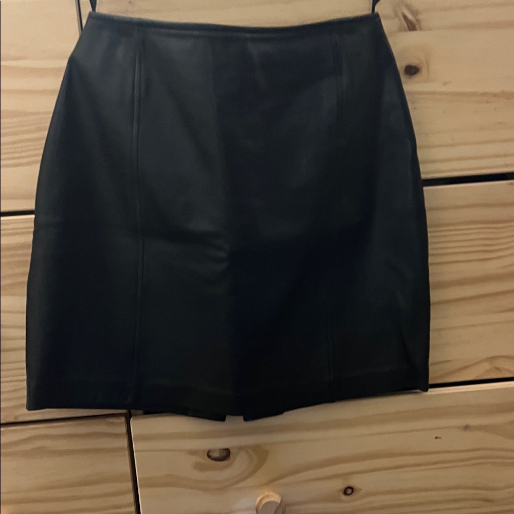 Black leather Mini Skirt